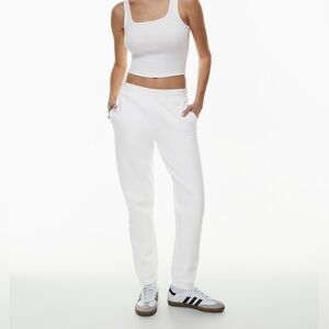 Aritzia TNA White Women's Cozy Fleece Perfect Fit Sweatpants